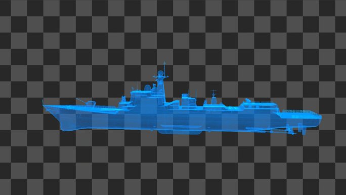 军队战舰线框图-alpha通道