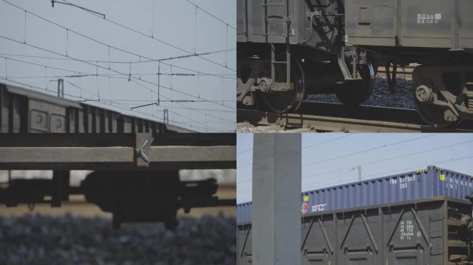 行驶中的火车货车的刹车盘