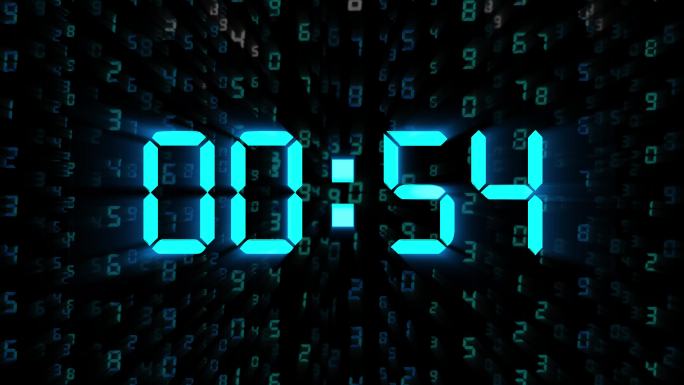 【原创4K】黑客帝国液晶显示90秒倒数