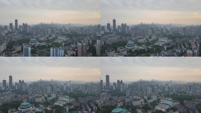 重庆人民大礼堂三峡广场超高空航拍