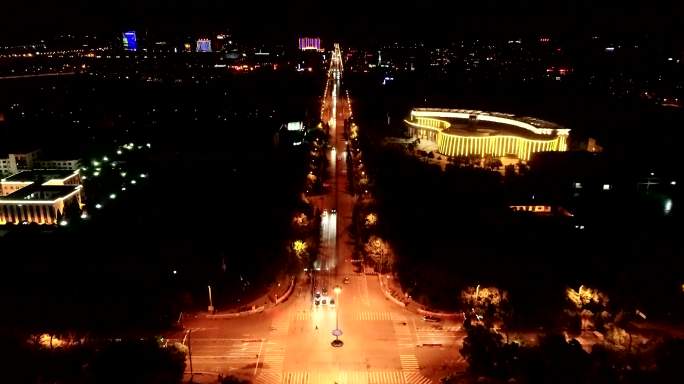 朔州市夜景-4K-高清航拍