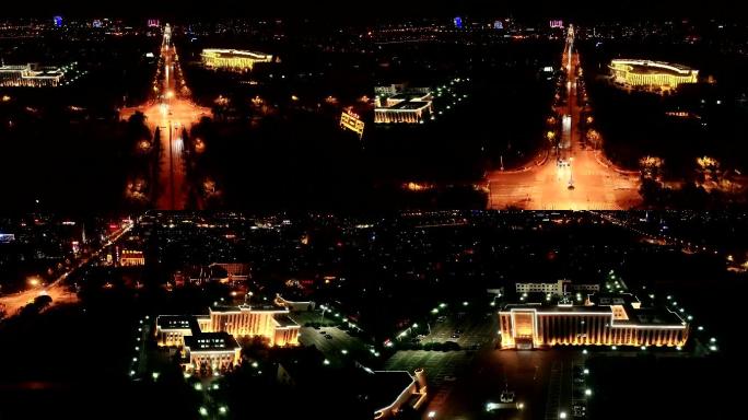 朔州市夜景-4K-高清航拍