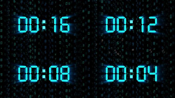 【原创4K】黑客帝国液晶显示20秒倒数