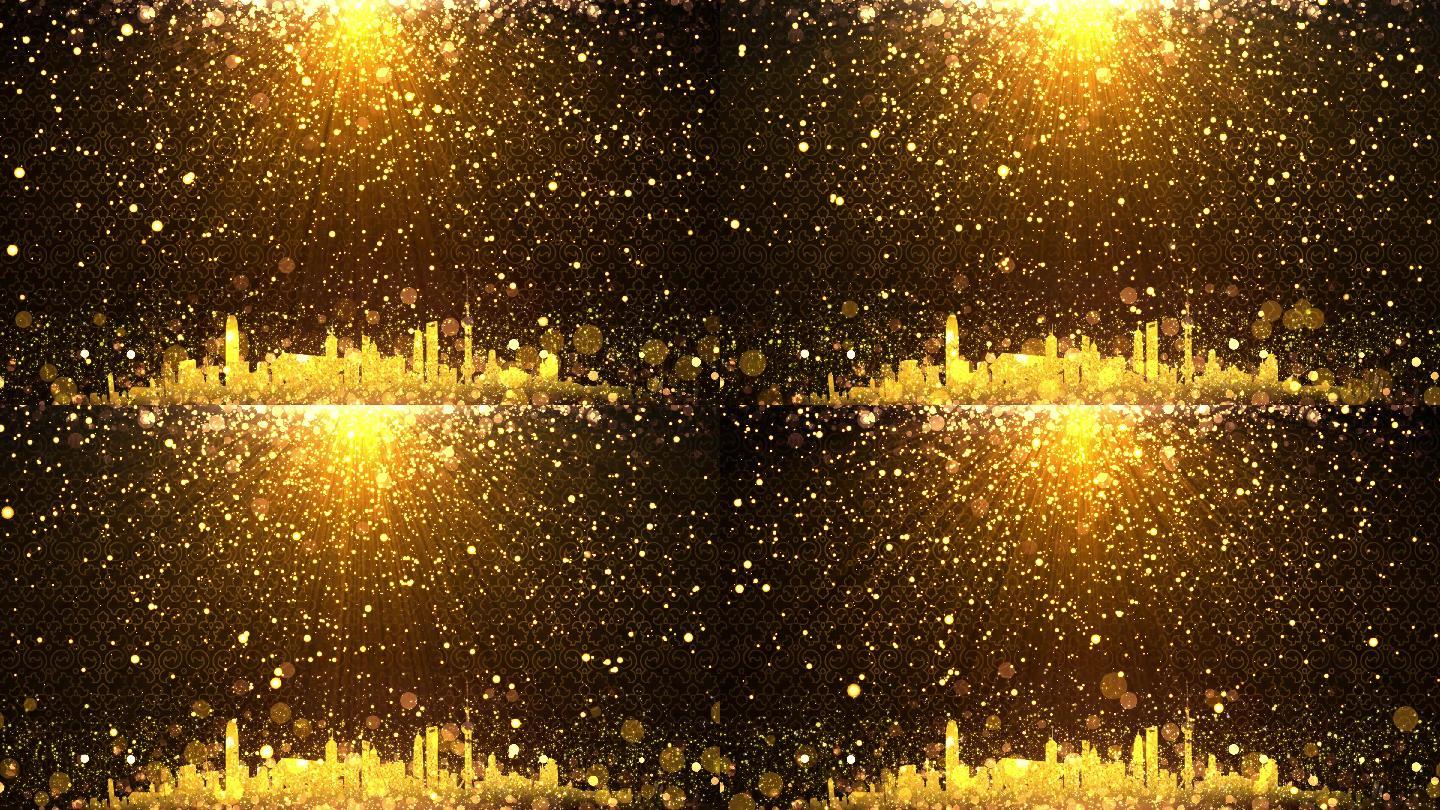 4K金色粒子视频26-无缝循环