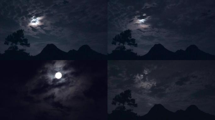 月夜流云思念