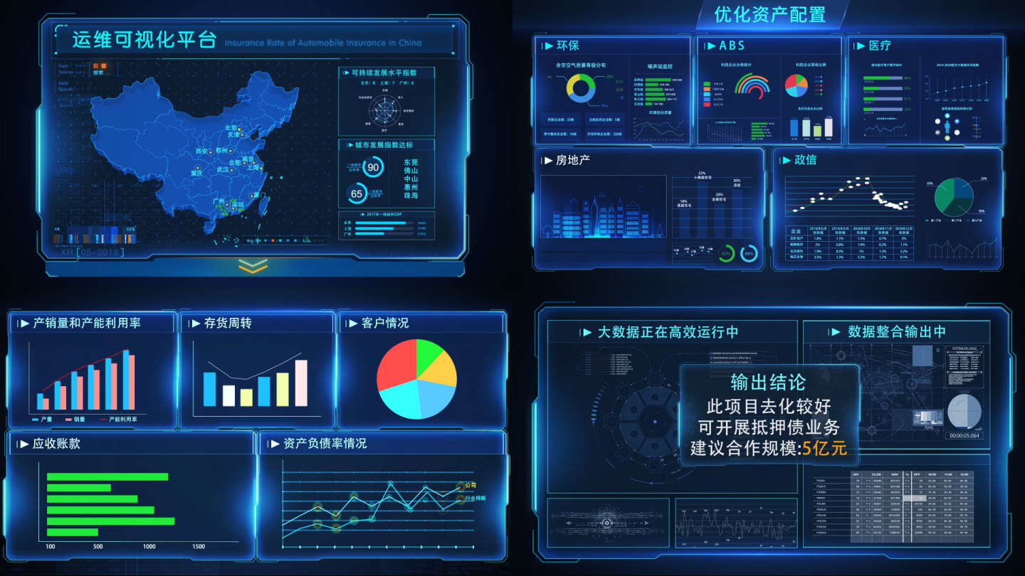 企业可视化界面统计报表