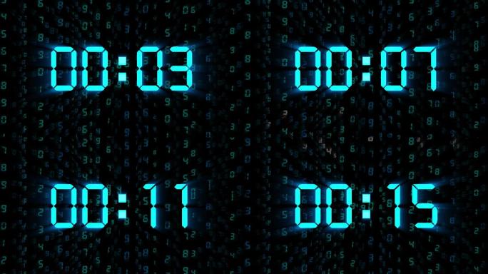 【原创4K】黑客帝国液晶显示20秒顺数