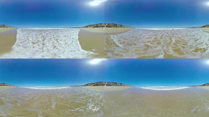 4KVR360720全景视频循环沙海滩8