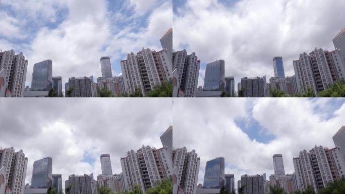 延时拍摄羊城广州夏天台风后天河上空的天空