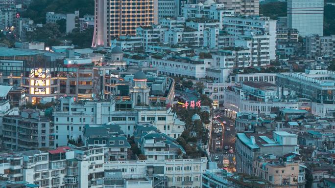 厦门城市夜景延时