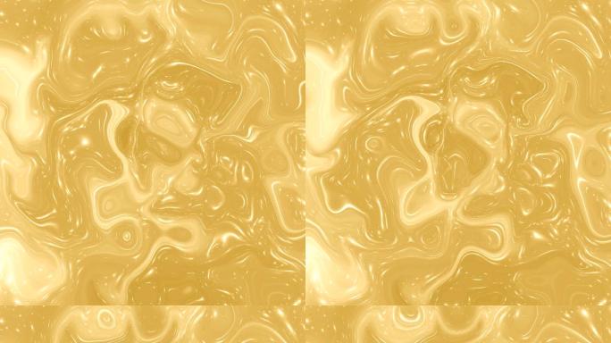 液体流淌金色流体唯美梦幻柔顺动态舞台背景