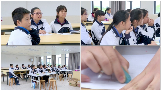 中学美术社团学绘画