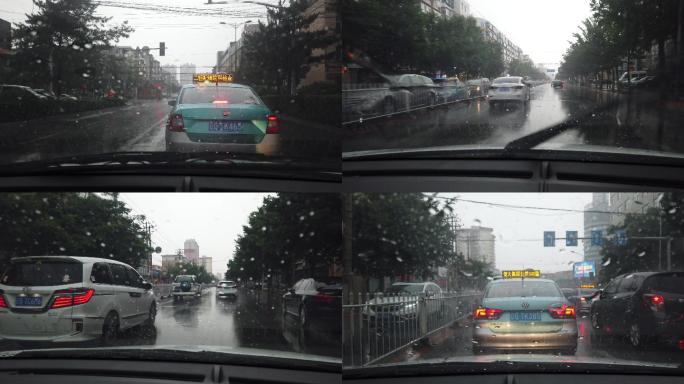 锦州市区下雨堵车02