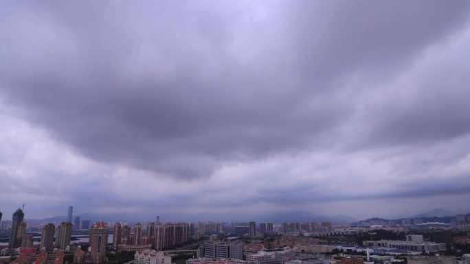 下雨前雨后天空乌云延时