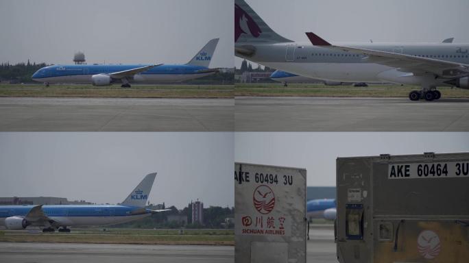 【原创4K】荷兰航空波音787飞机滑行