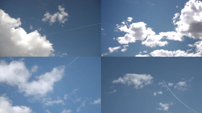飞机进入云层一组