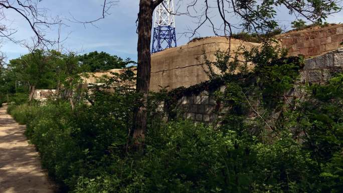 原创拍摄旅顺黄金山电岩炮台堡垒