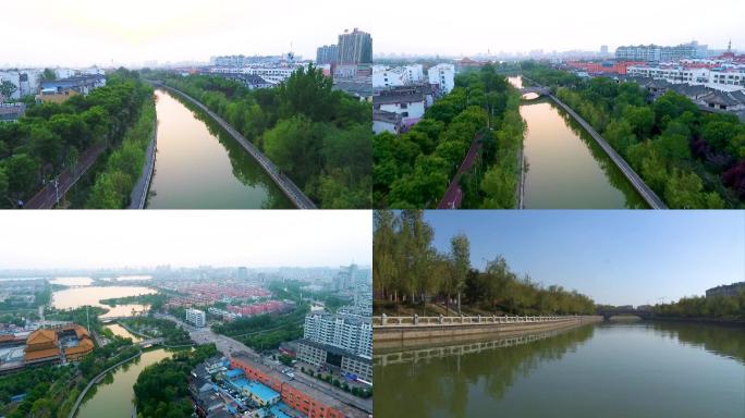 聊城京杭大运河航拍