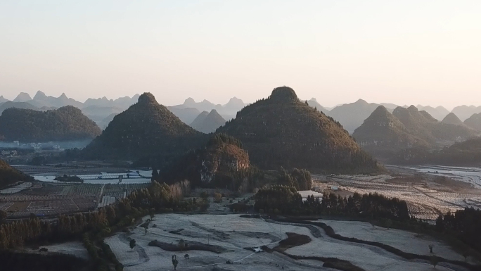 贵州黔西南贞丰县双乳峰景区航拍视频素材