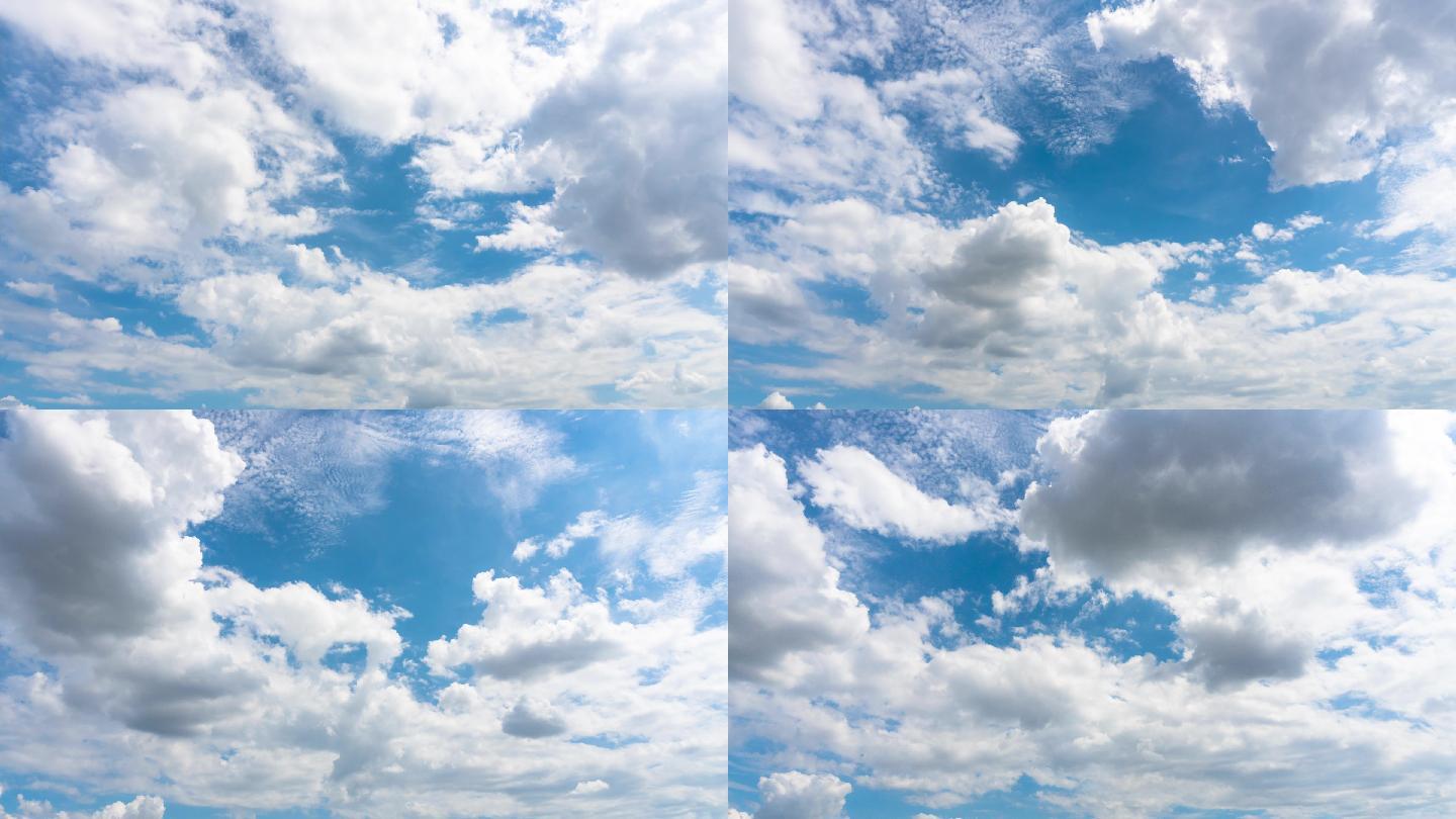 【4K】蔚蓝天空白云延时
