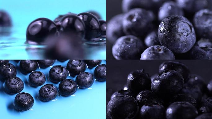 实拍蓝莓产品广告素材