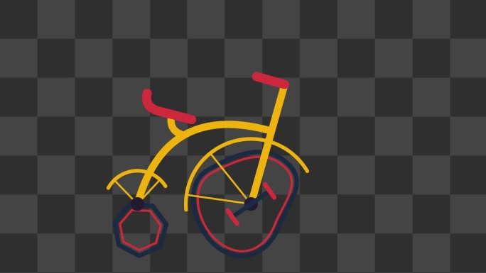 心形搞怪自行车-alpha通道