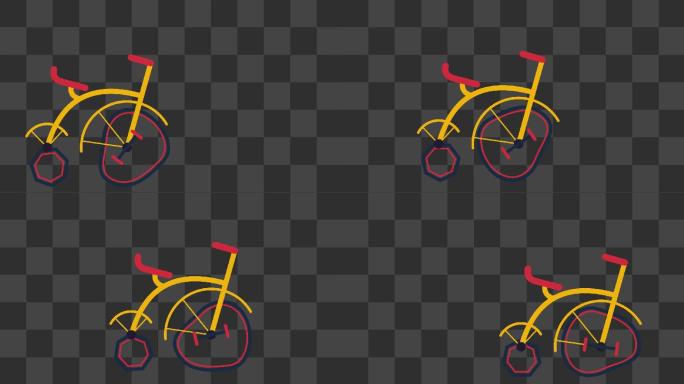 心形搞怪自行车-alpha通道