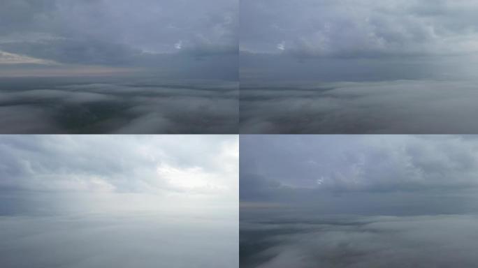4K航拍客楼仙境坡云海云雾摇移2组53秒