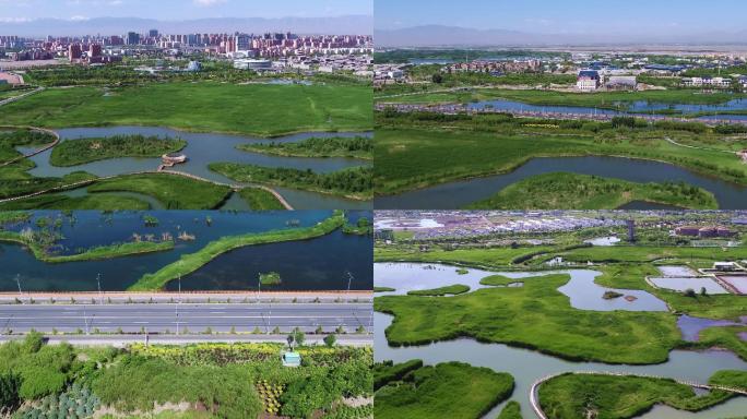 生态城市建设湿地之城张掖