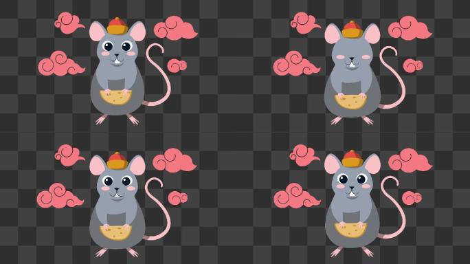 鼠年可爱的老鼠-alpha通道