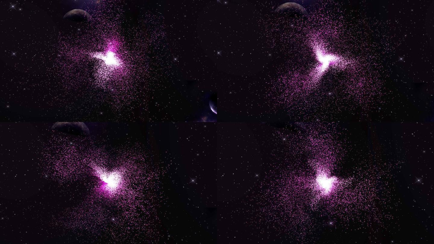 宇宙黑洞粒子爆发3维空间视觉视频素材