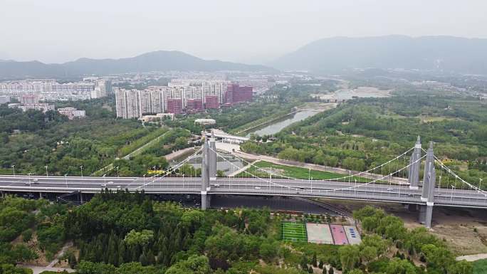 北京昌平南环大桥航拍视频素材2.7K