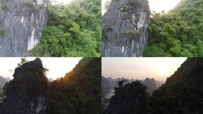 喀斯特山峰航拍