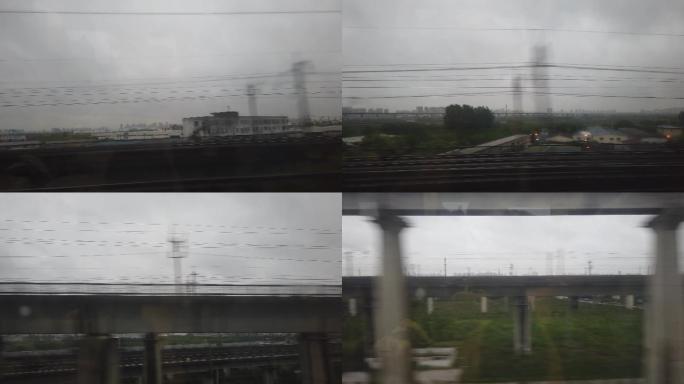 4K延迟摄影_高铁铁路外窗外景色
