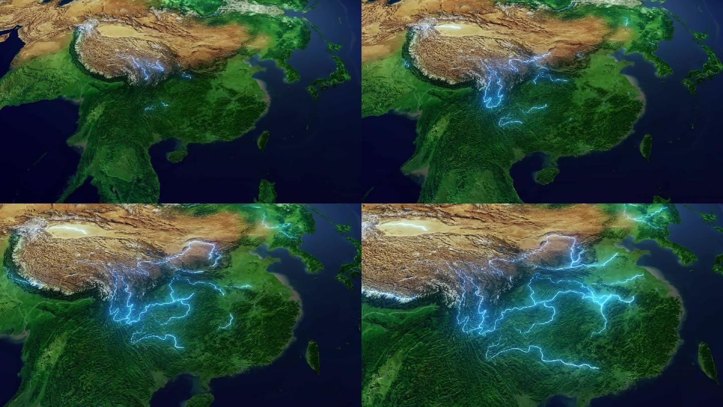 中国河流地图