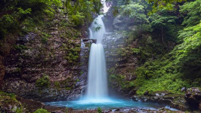 雷公山响水岩瀑布延时摄影素材