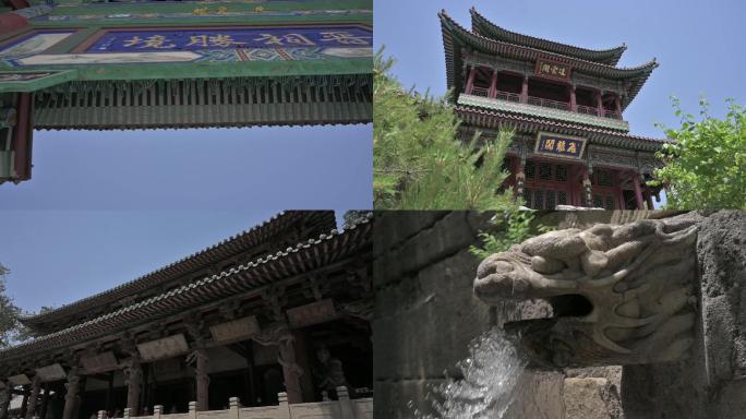 山西晋祠文化古建筑高质量视频素材