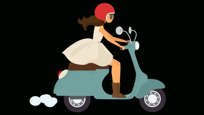 mg摩托车女孩-alpha通道