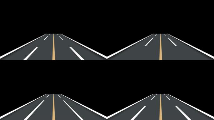 公路前进后退通道视频