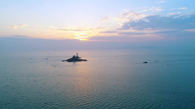 海上日出日落余辉