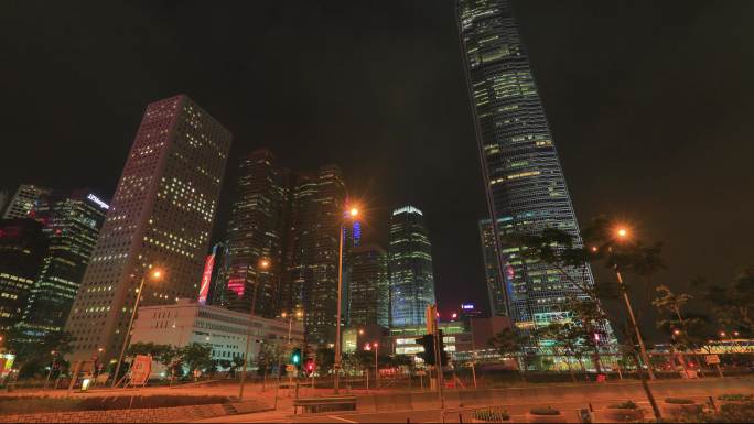 香港城市延时夜景4K