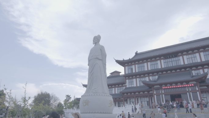 江西抚州汤显祖纪念馆4K灰度