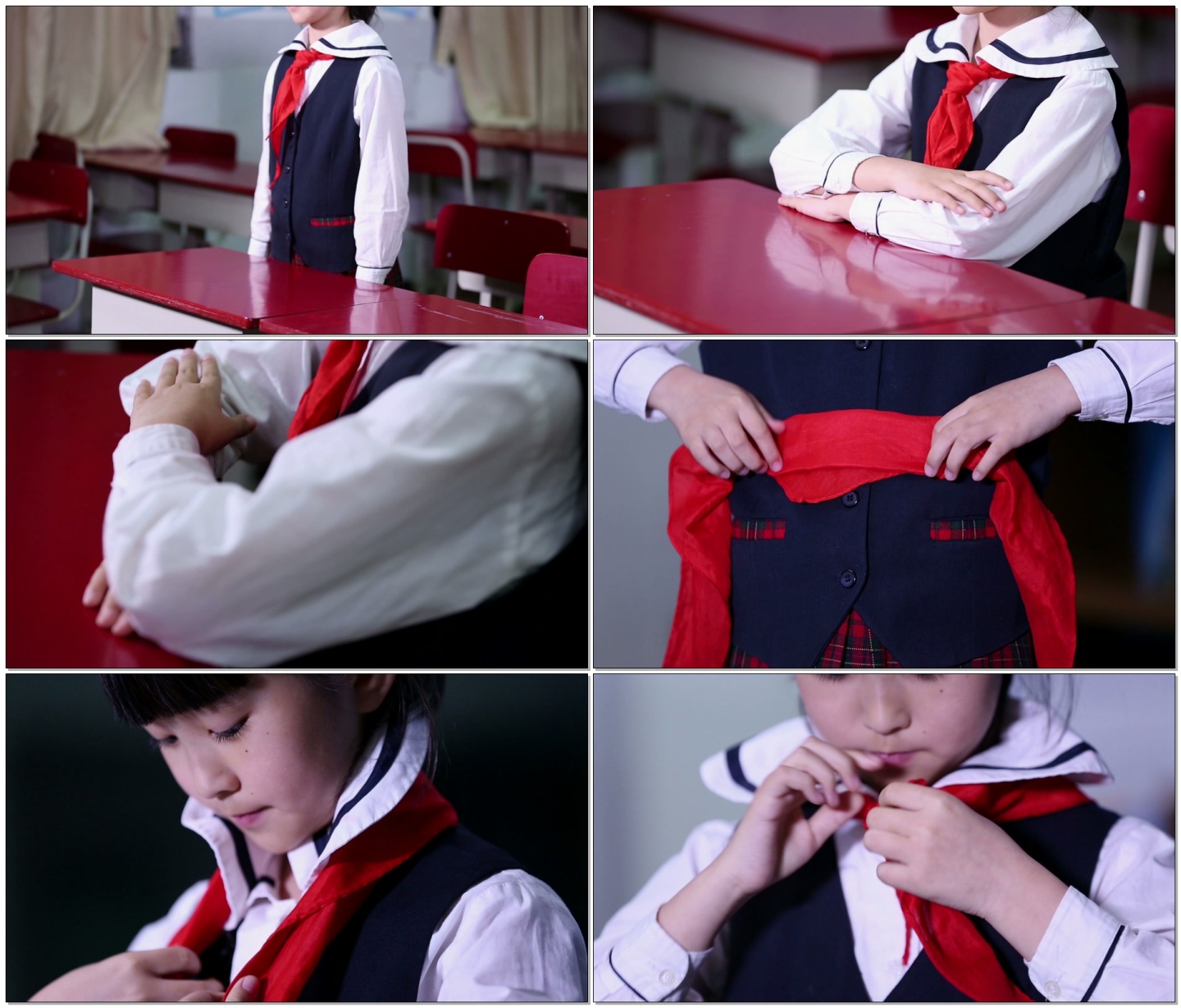 小学生行为礼仪规范坐姿佩戴红领巾