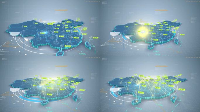 （视频素材）四川辐射全国地图-1