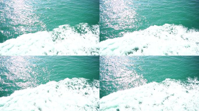 轮船冲击大海波浪视频素材