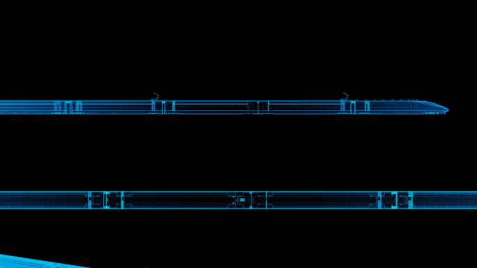 7款4K科技高铁动车+透明通道