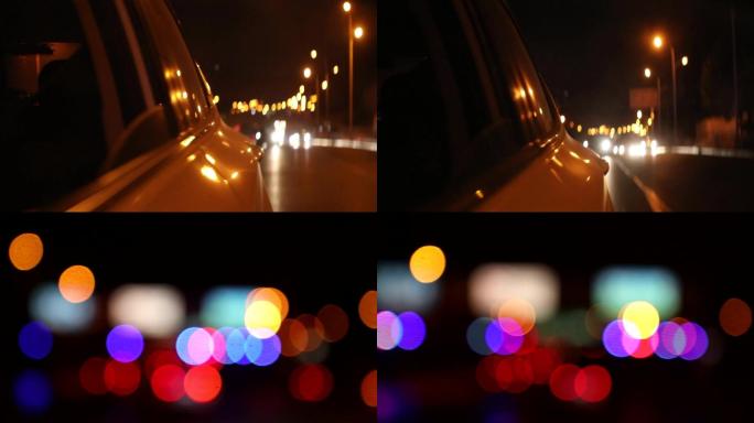北京城市夜景车流