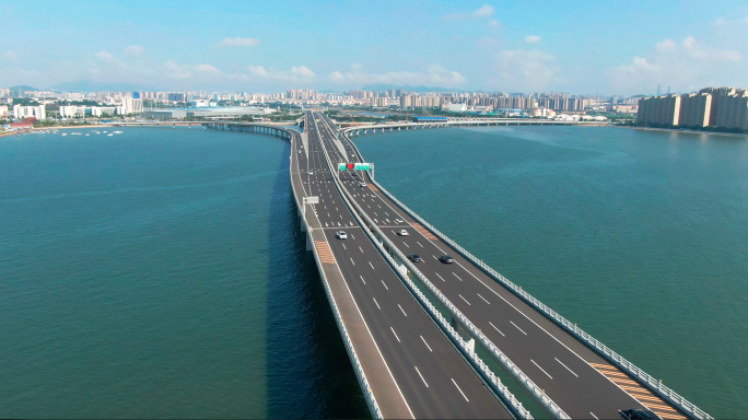 4K胶州湾大桥-航拍青岛胶州湾跨海大桥