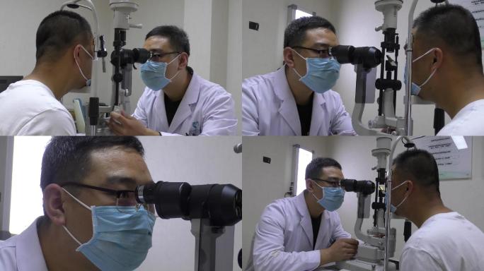 医院眼科医生眼睛检查验视力