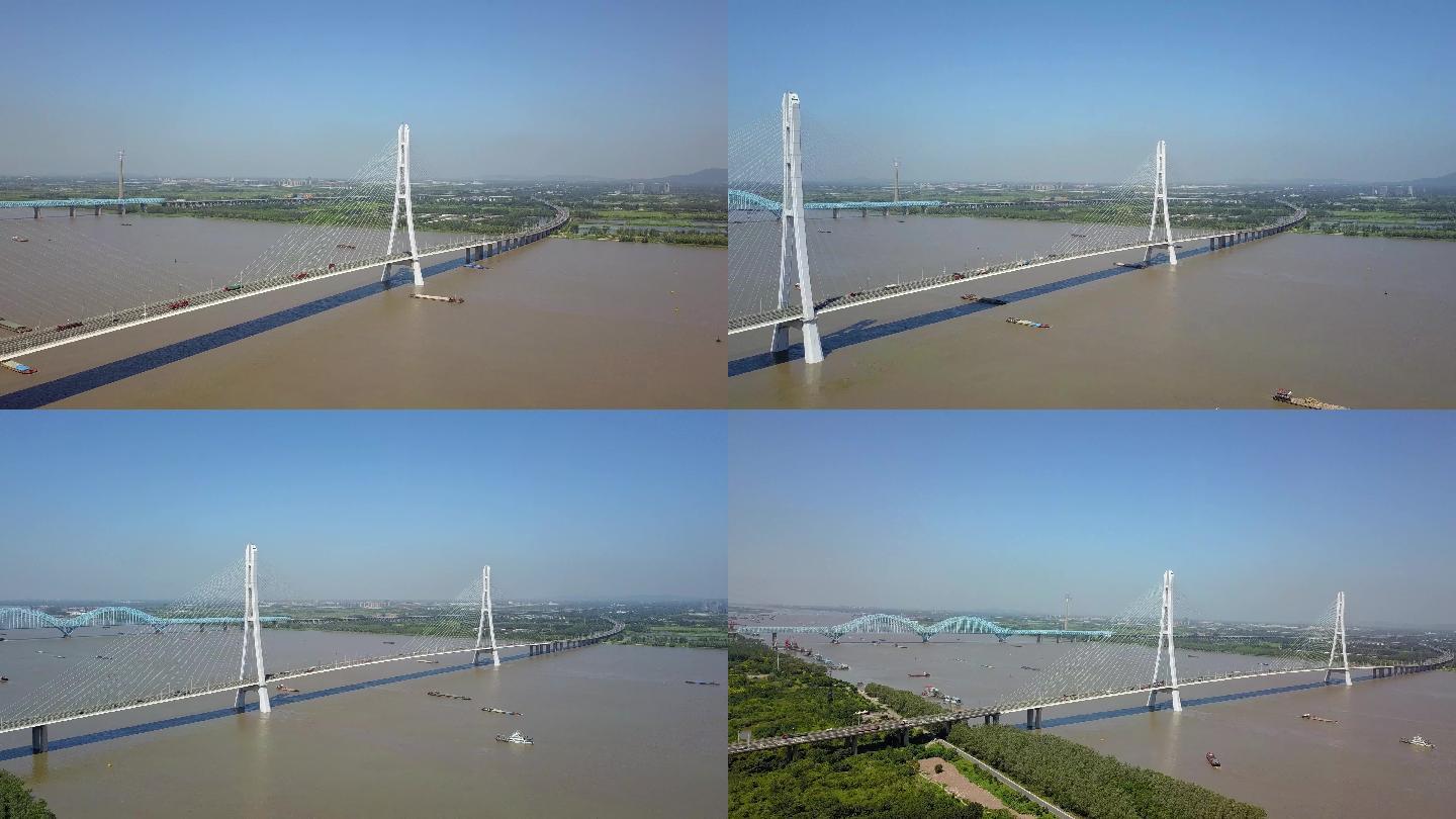 南京第三长江大桥航拍